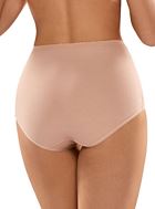 High waist panties, light shaping effect, anti-slip silicone band, 2-pack